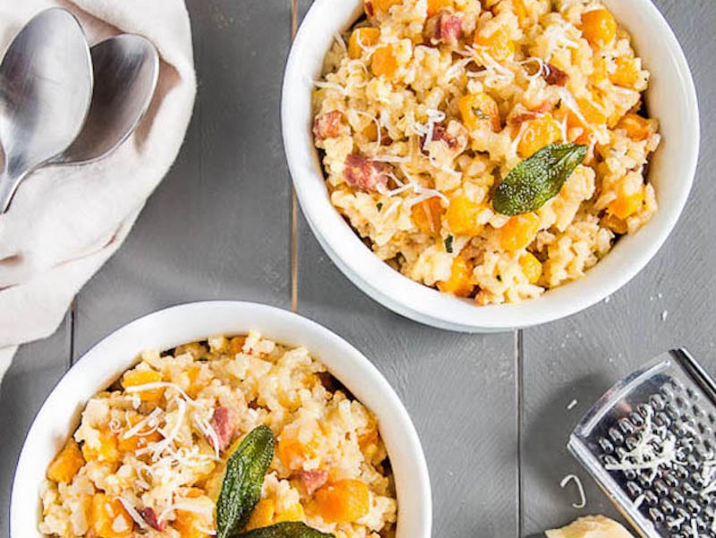 Baked Pancetta & Butternut Squash Risotto