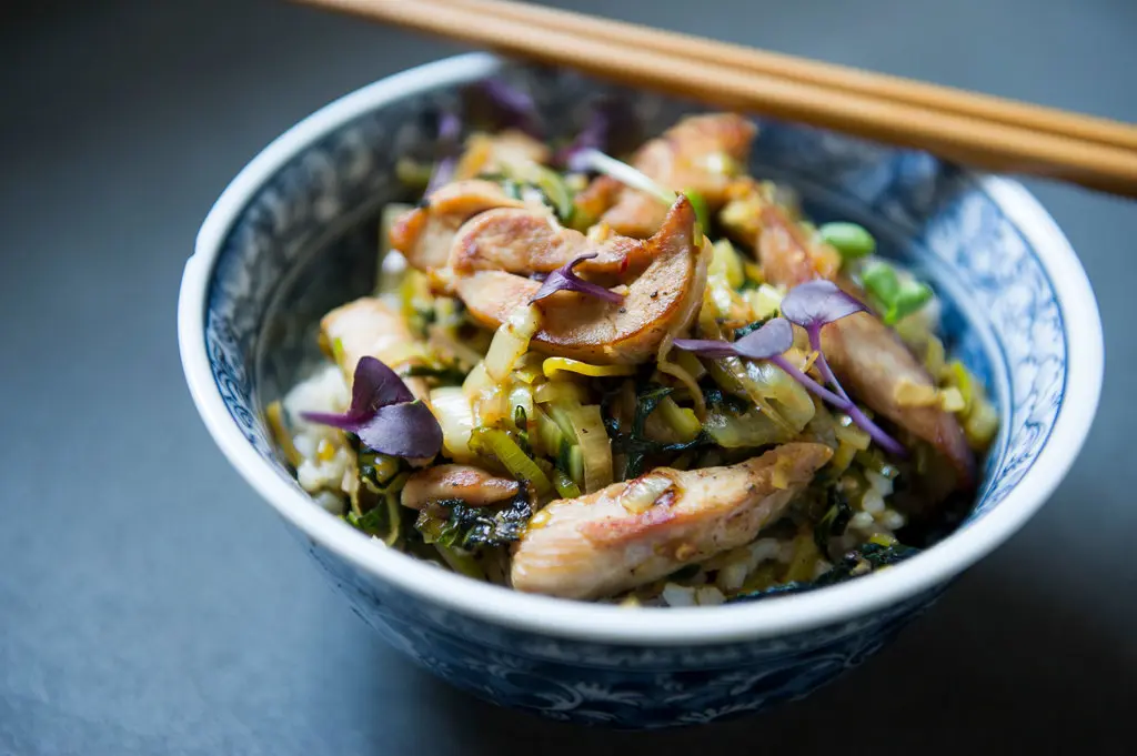Stir-Fried Chicken and Bok Choy