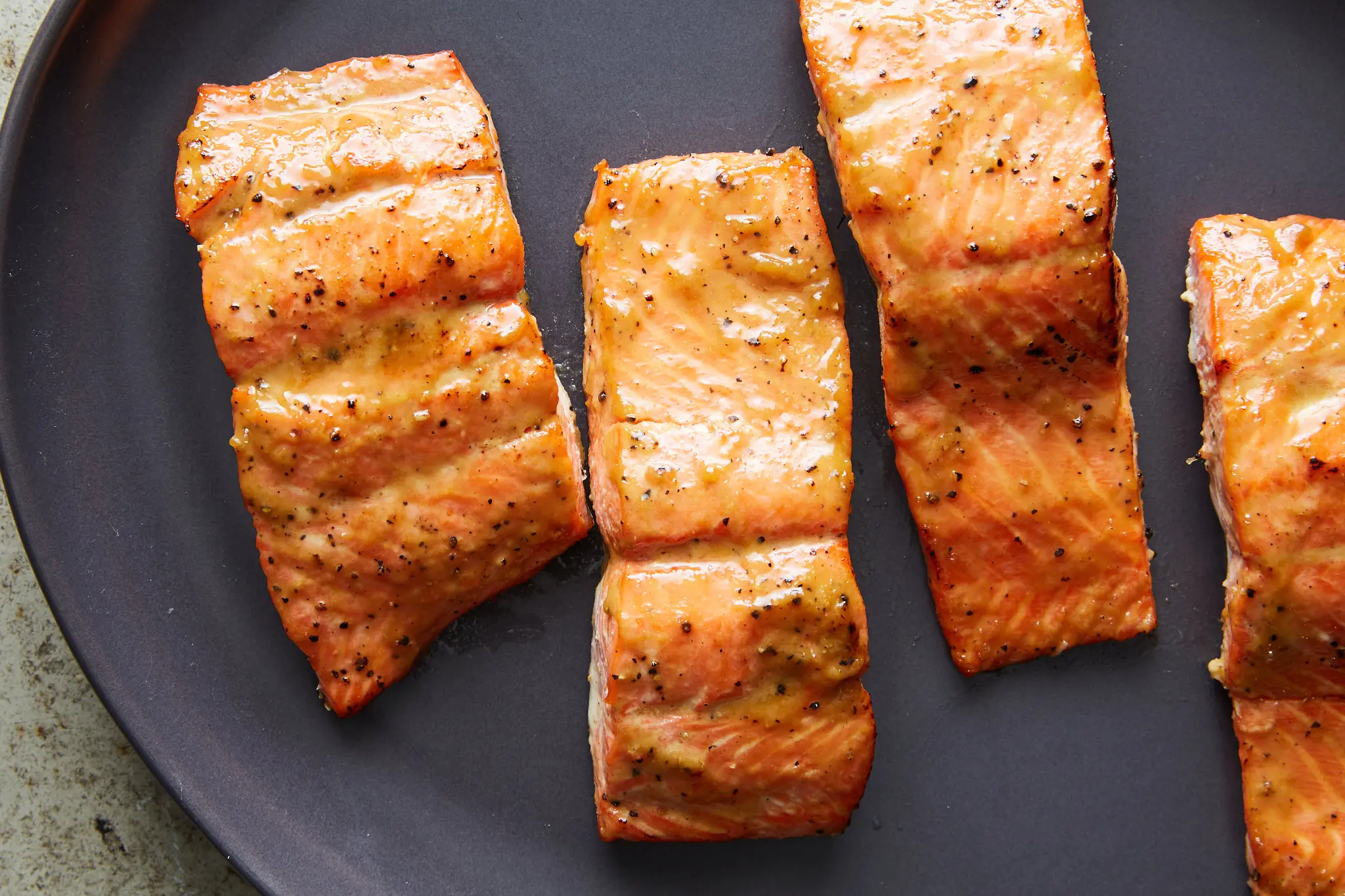 Roasted Salmon Glazed With Brown Sugar and Mustard- NYT